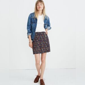 Madewell Preppy Academia Floral Moody Romantic Garden Feminine Mini Skirt 2